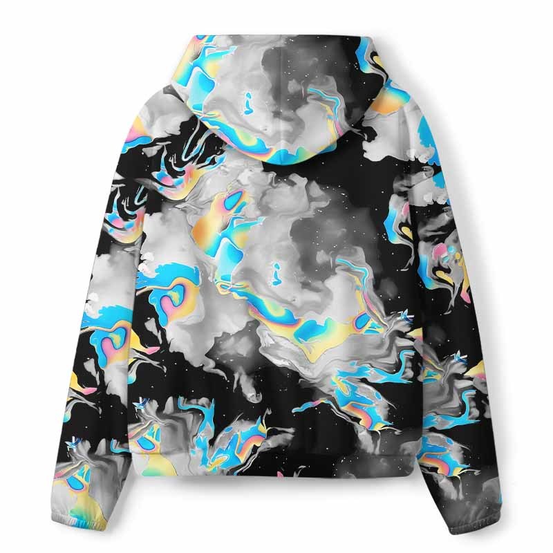 Soulisfree Cyber Iridescent Fluid All-Over Print Hoodie