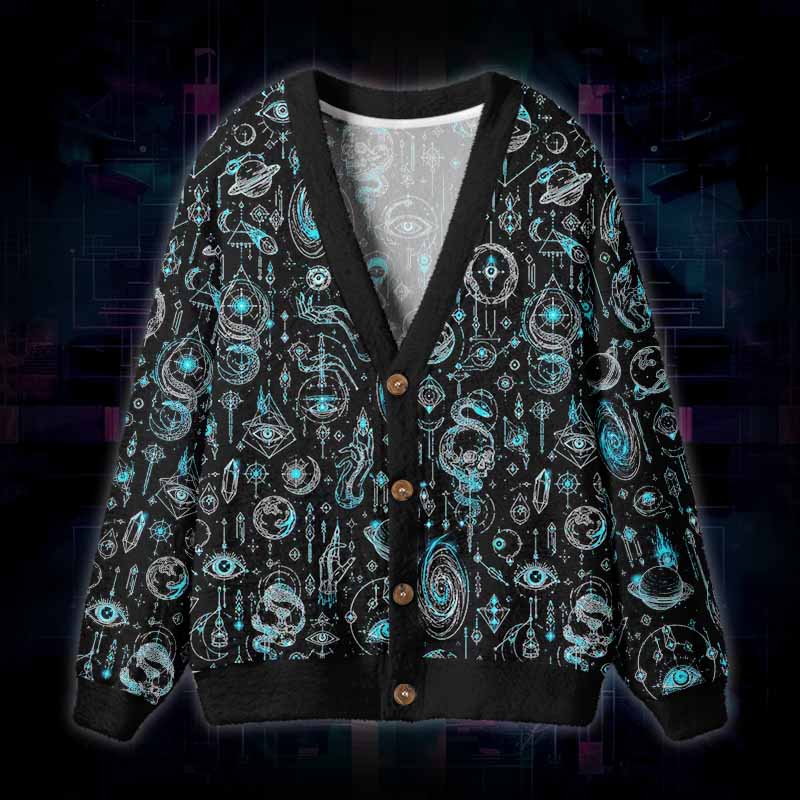 Soulisfree Beyond What You See Fuzzy Cardigan Sweater 