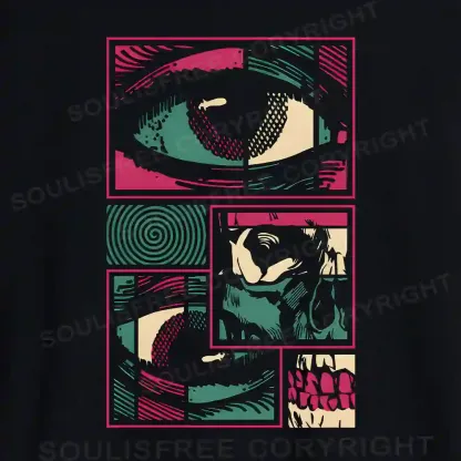 Facial Fragments Off Shoulder Top