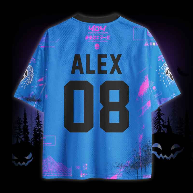 Soulisfree Cursor Scream Glitch Mesh Jersey