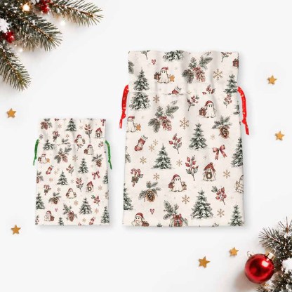 Soulisfree A Christmas Forest Dream Christmas Gift Pouch
