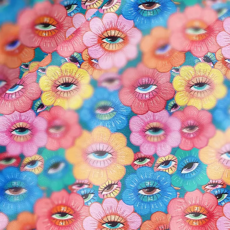 Soulisfree Psychedelic Garden Satin Mini Dress