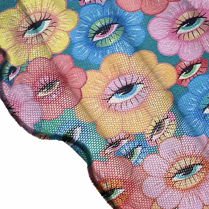 Soulisfree Psychedelic Garden  Sheer Mesh Cover Up