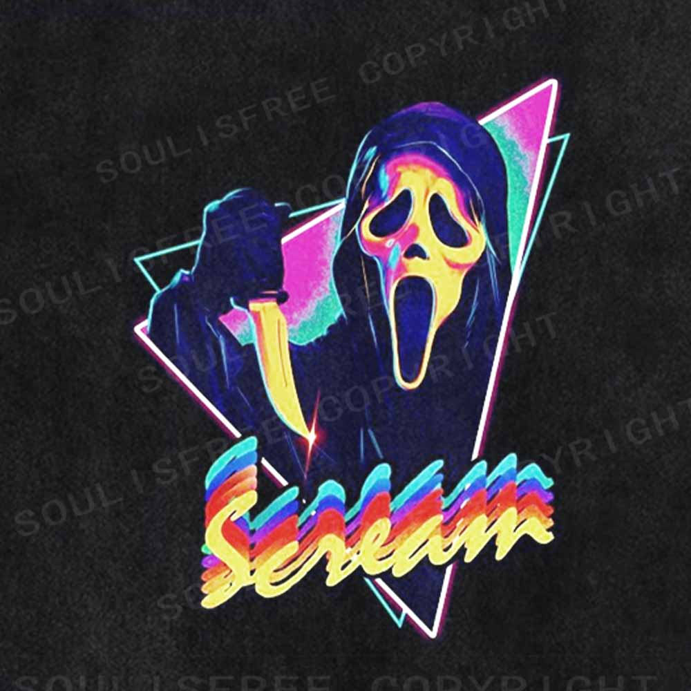 Soulisfree Scream Horror  meme Washed Tee
