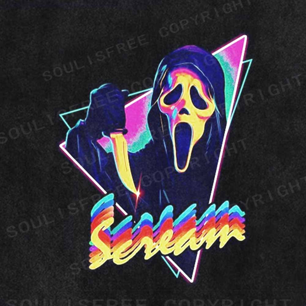 Soulisfree Scream Horror  meme Washed Tee