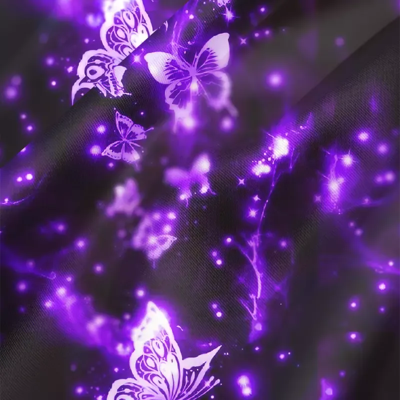 Soulisfree Neon Butterfly  Satin Mini Dress
