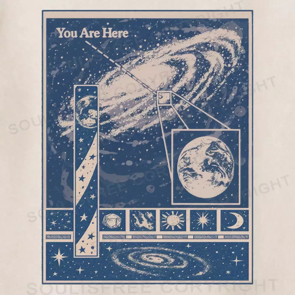 You Are Here Washed Space T-shirt