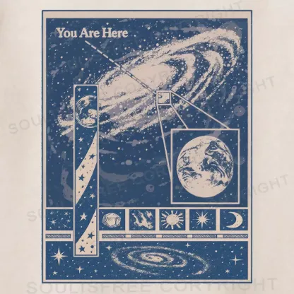 You Are Here Washed Space T-shirt