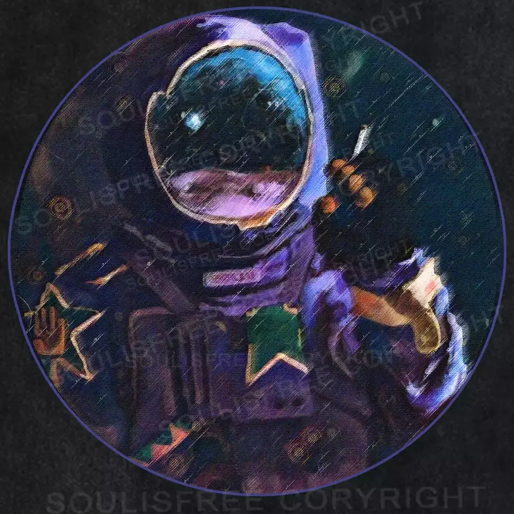 Chill in the Void Washed Space T-shirt