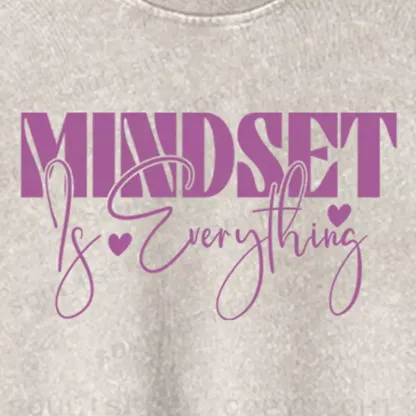 Mindset Is Everything Washed Cropped Sweatshirt