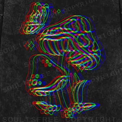 Psychedelic Mushroom Washed T-shirt