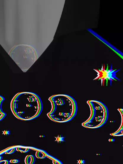 Mushroom and Moon Long Sleeve Polo Jersey