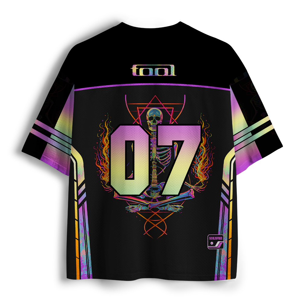 Soulisfree Trippy Meditation Skull  Mesh Jersey 