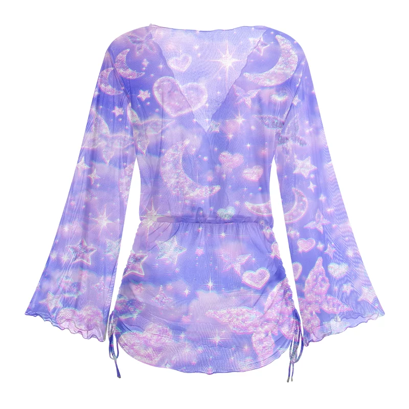 Soulisfree Cosmic Love Sheer Mesh Cover Up