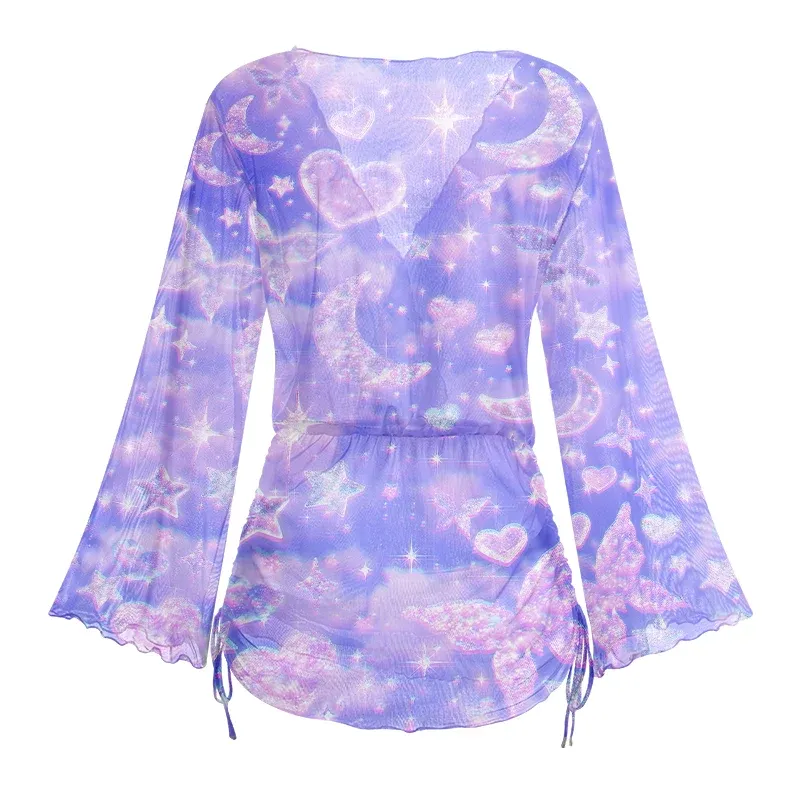 Soulisfree Cosmic Love Sheer Mesh Cover Up