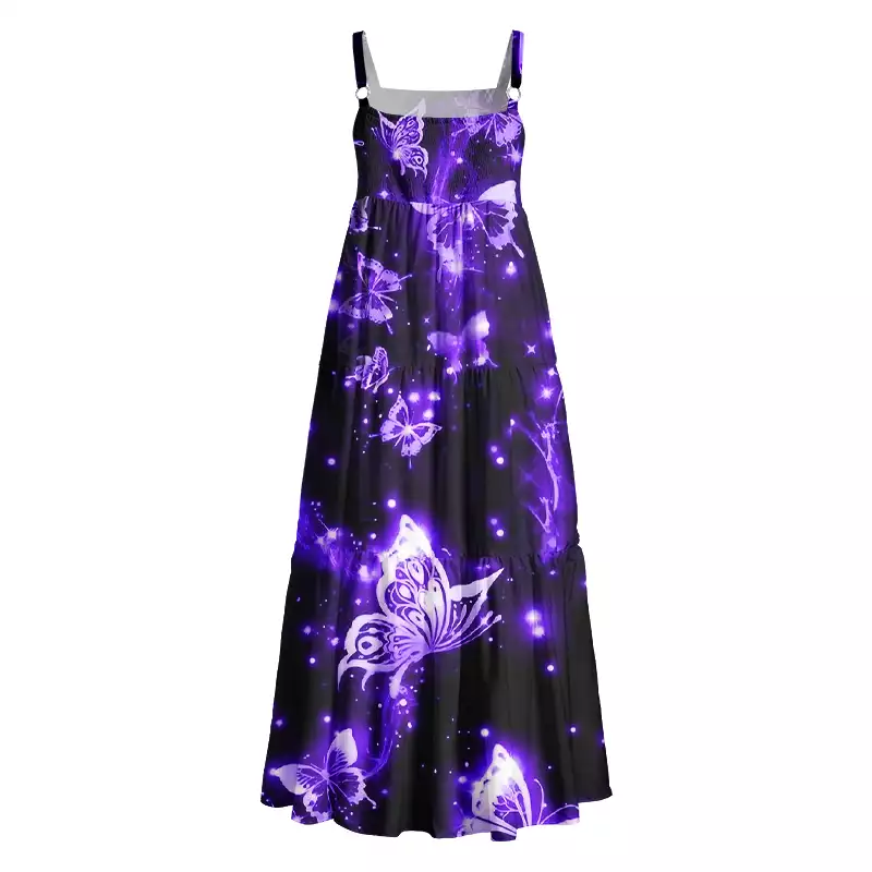 Soulisfree Neon Butterfly  Boho Maxi Dress