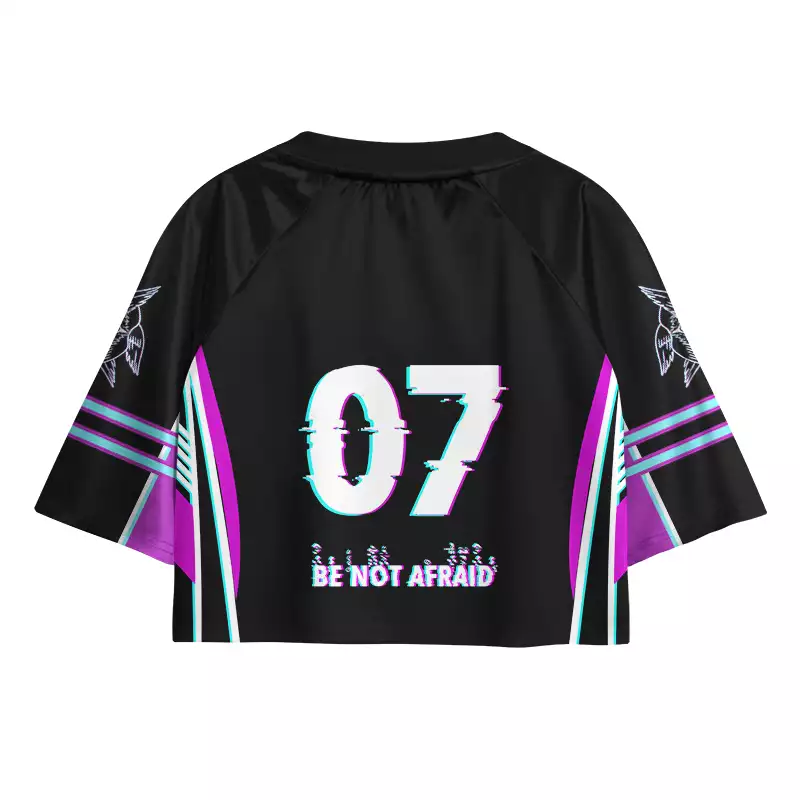 Soulisfree BE NOT AFRAID — Divine Glitch Wings Cropped Jersey