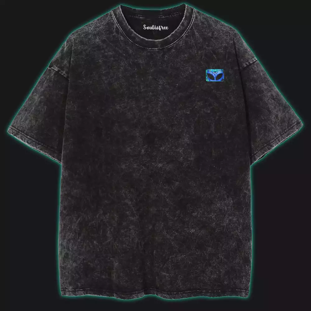Psychedelic Alien Washed Alien T-shirt