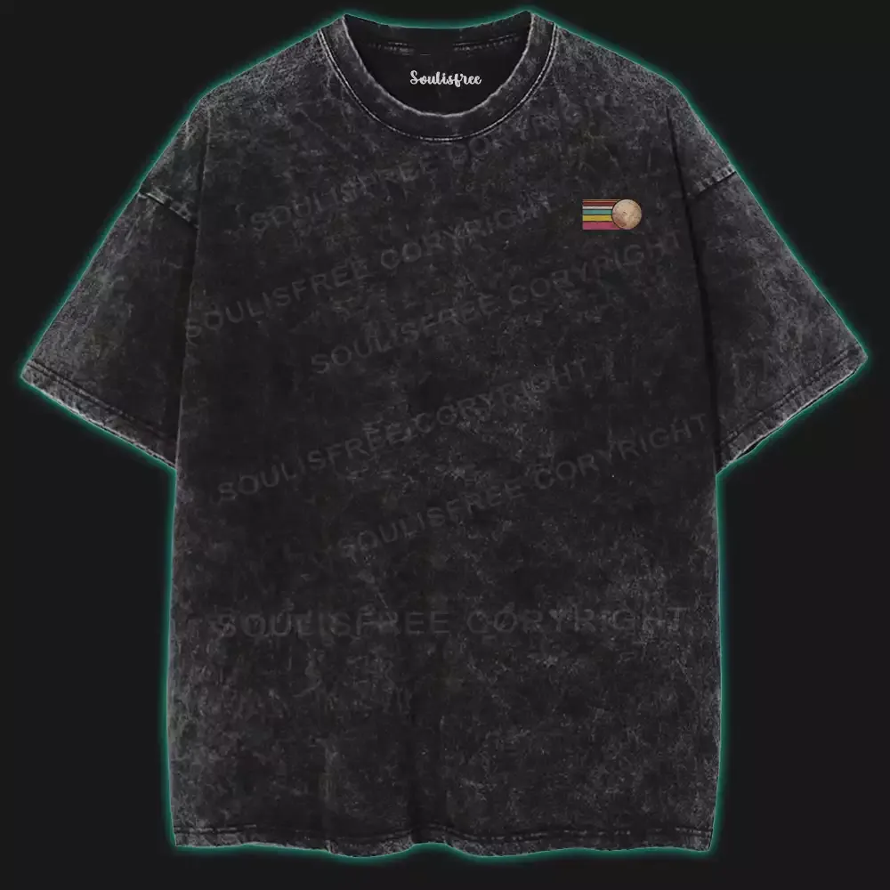 Never Forget Pluto Washed Space T-shirt