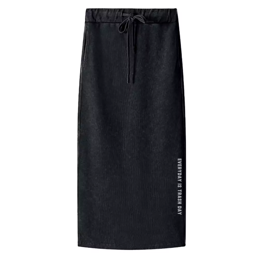 Everyday Is Trash Day Washed A-Line Maxi Skirt