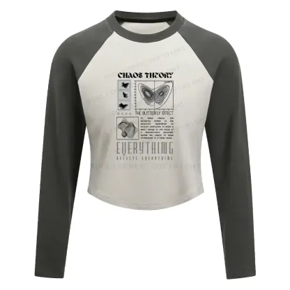 Chao's Beauty Block Raglan Long Sleeve Crop Top