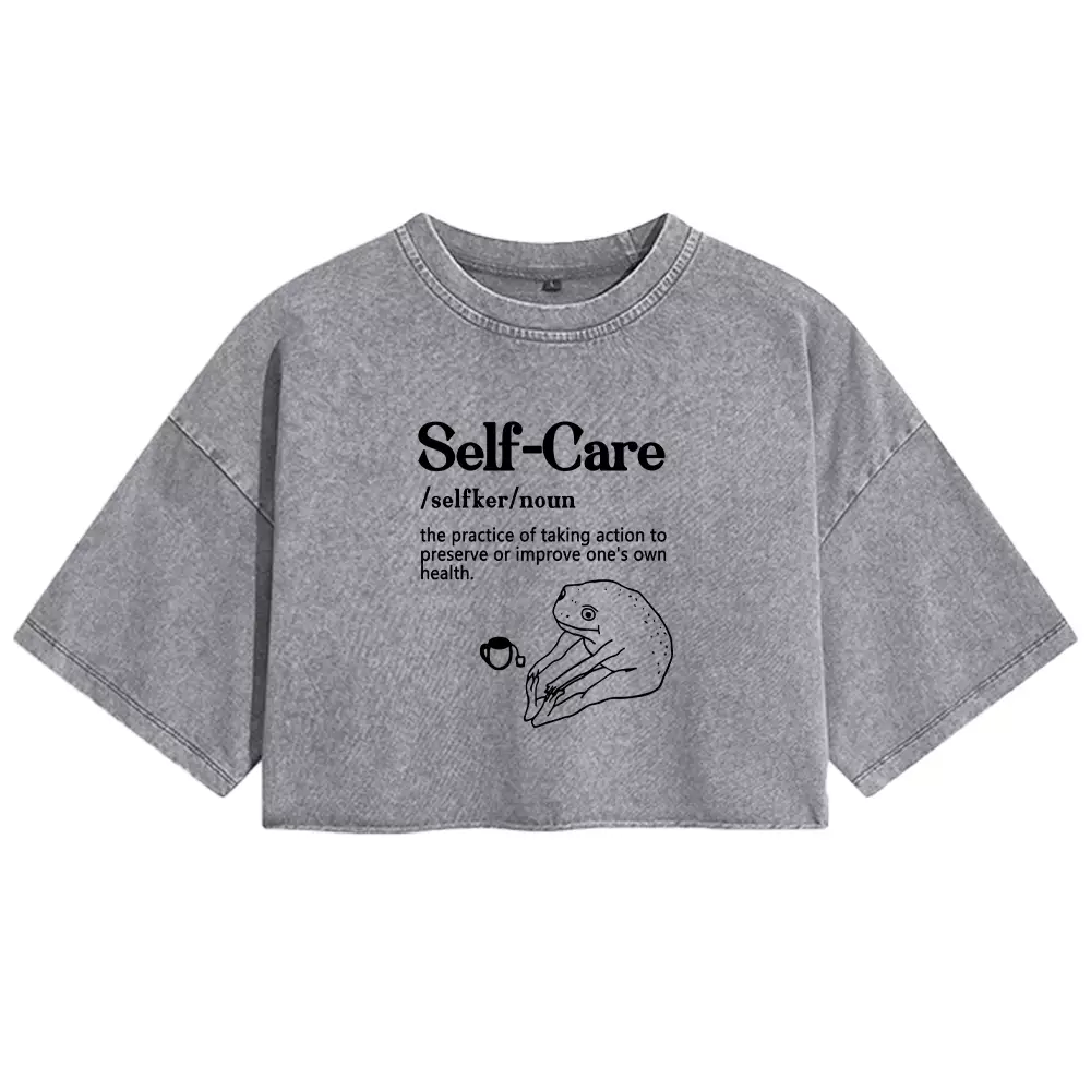 Self-Care Washed Crop T-shirt