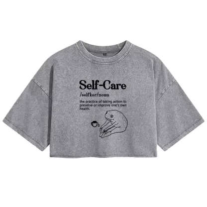 Self-Care Washed Crop T-shirt