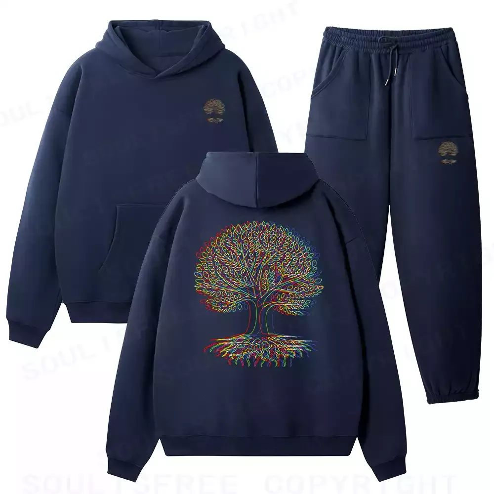 Psychedelic Tree Of Life Fleece Hoodie Set