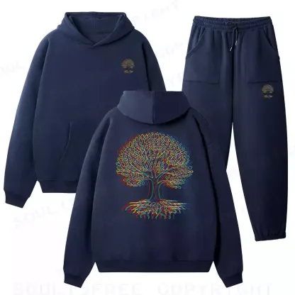 Psychedelic Tree Of Life Fleece Hoodie Set