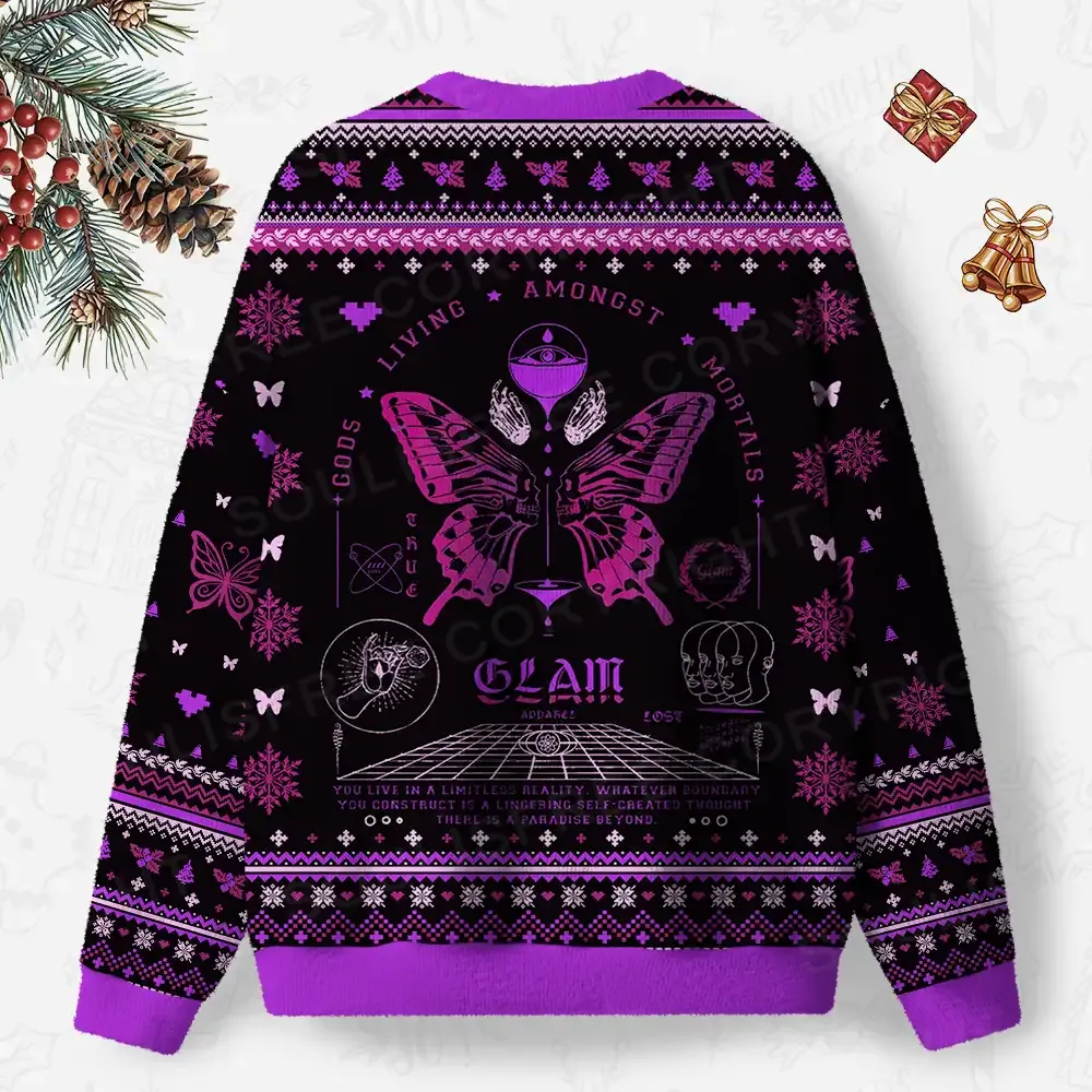 Gods Living Among Us Ugly Christmas Knit Sweatshirt