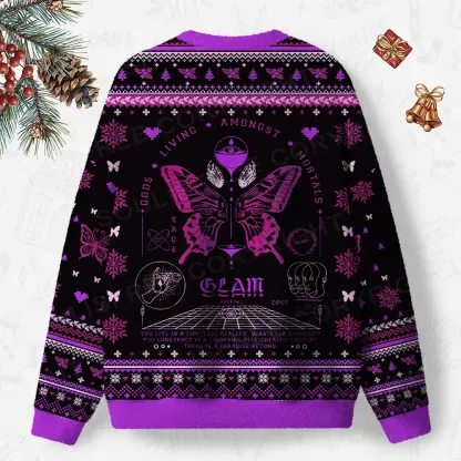 Gods Living Among Us Ugly Christmas Knit Sweatshirt