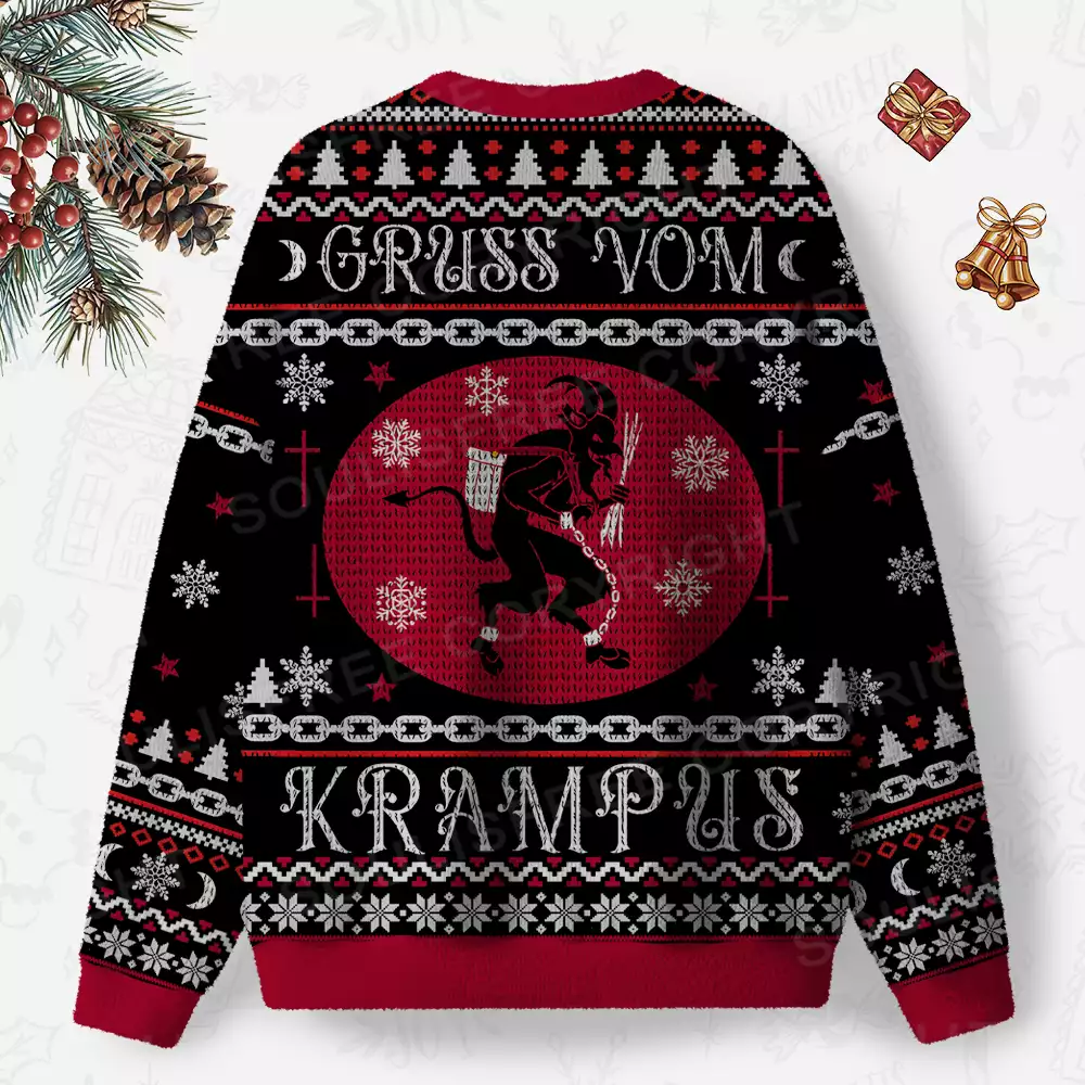 Gruss Vom Krampus Ugly Christmas Knit Sweatshirt