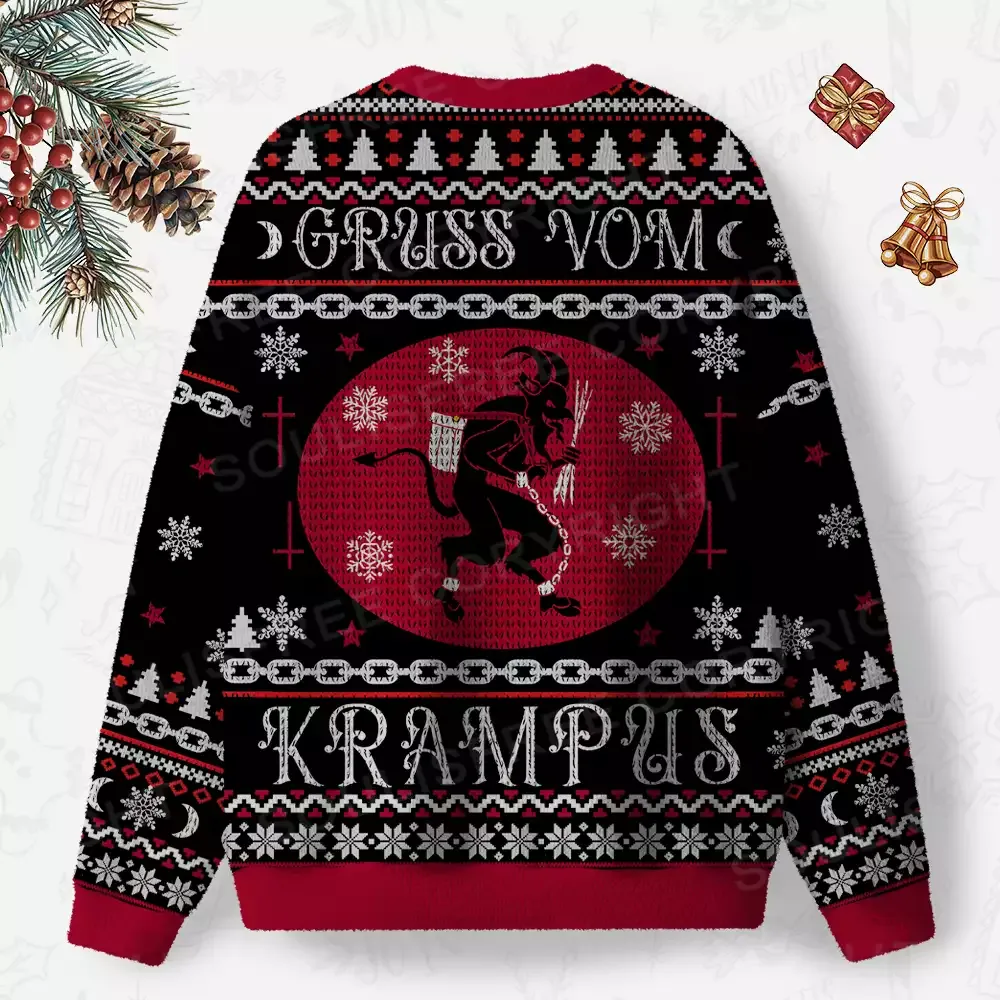 Gruss Vom Krampus Ugly Christmas Knit Sweatshirt