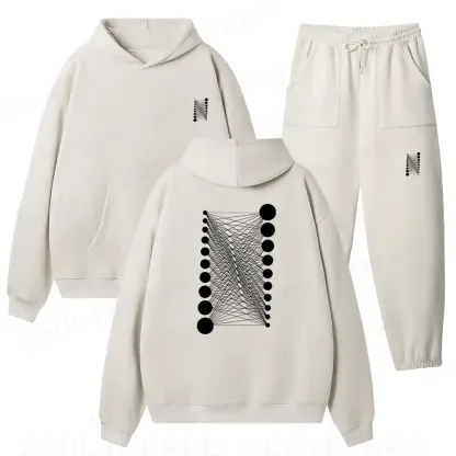 The Grid Within Fleece Hoodie Set