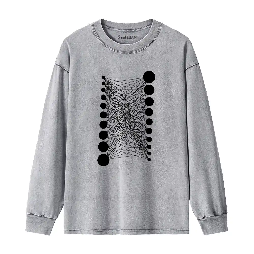 The Grid Within Washed Long Sleeve Shirt