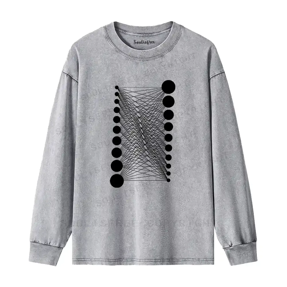 The Grid Within Washed Long Sleeve Shirt