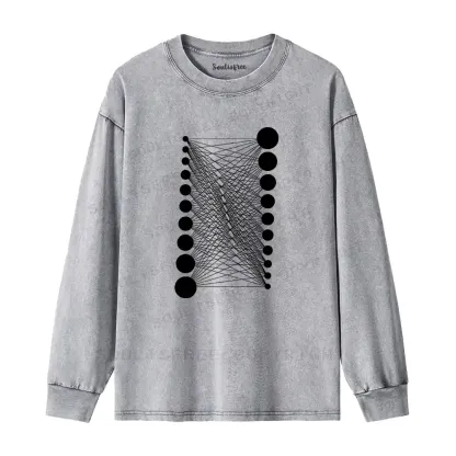 The Grid Within Washed Long Sleeve Shirt