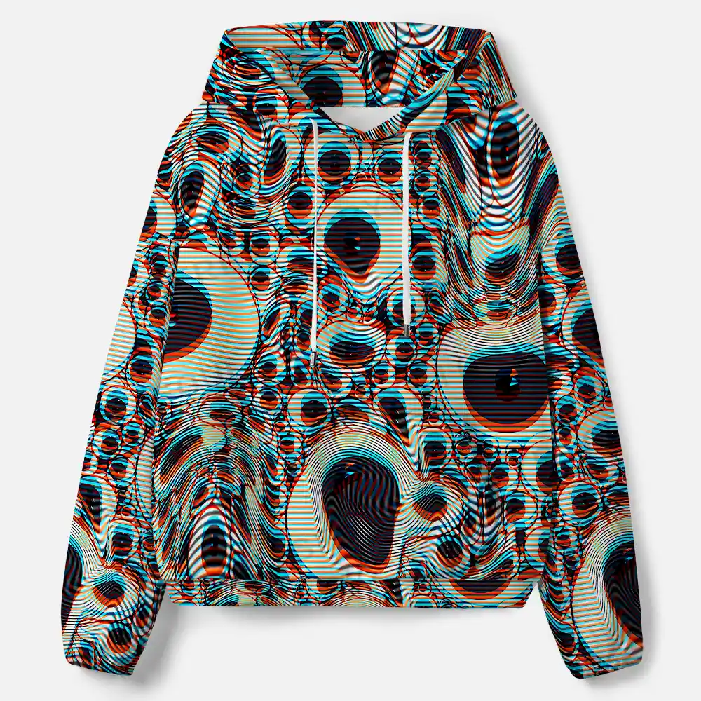 Trippy Optical Vortex All-Over Print Hoodie