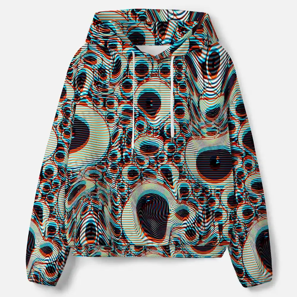 Trippy Optical Vortex All-Over Print Hoodie