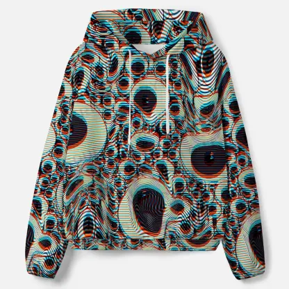 Trippy Optical Vortex All-Over Print Hoodie