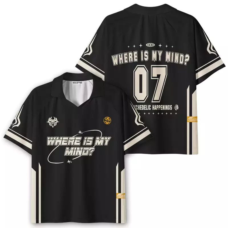 Where Is My Brain 1 Polo Collar Unisex Jersey