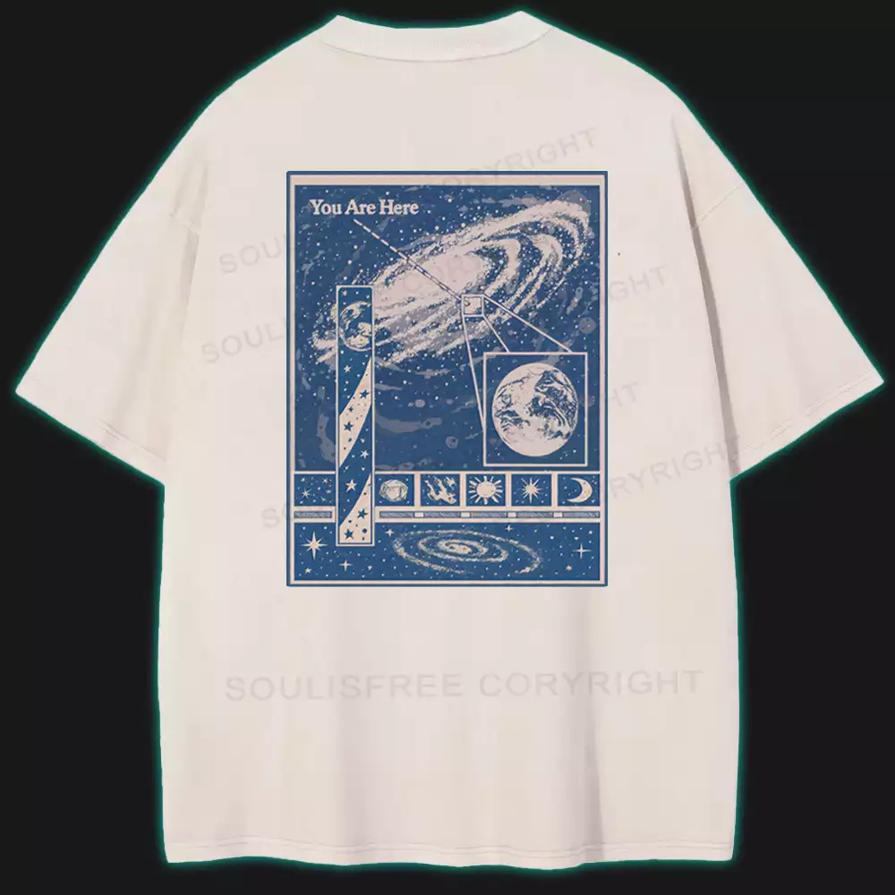 You Are Here Washed Space T-shirt