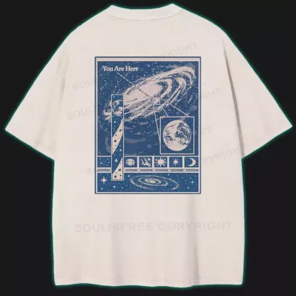 You Are Here Washed Space T-shirt