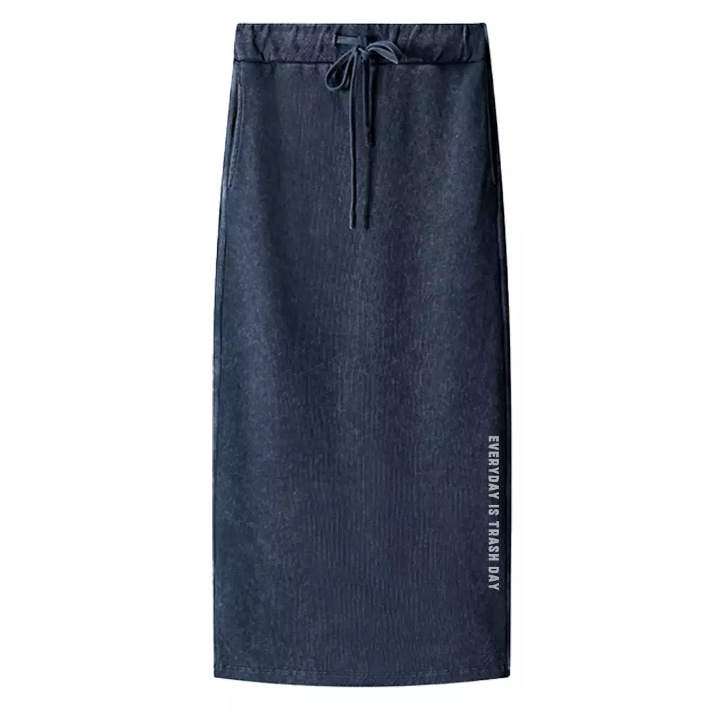 Everyday Is Trash Day Washed A-Line Maxi Skirt