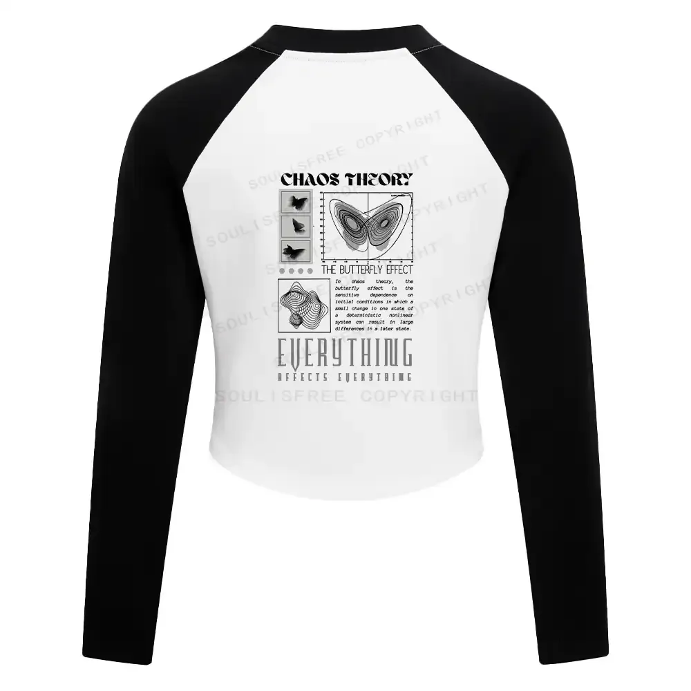 Designed Chao's Beauty Block Raglan Long Sleeve Crop Top