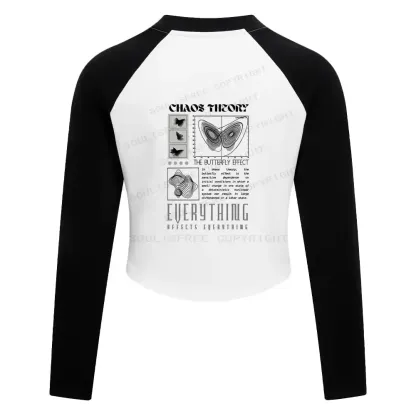 Chao's Beauty Block Raglan Long Sleeve Crop Top