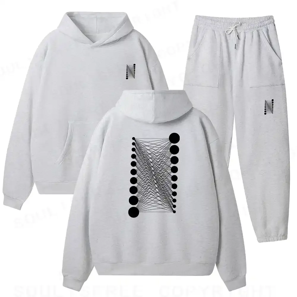 The Grid Within Fleece Hoodie Set