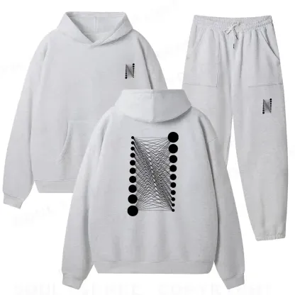 The Grid Within Fleece Hoodie Set