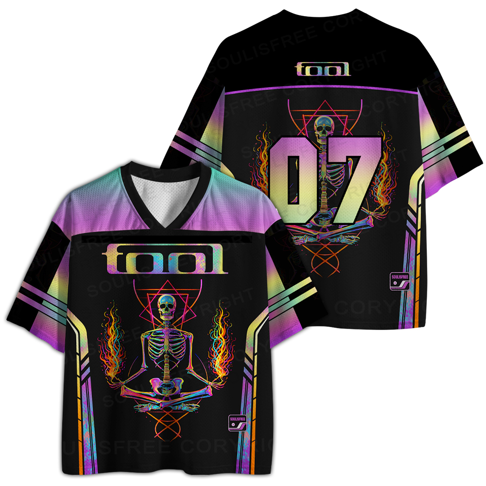 Soulisfree Trippy Meditation Skull  Mesh Jersey 