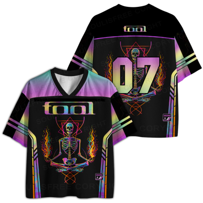 Soulisfree Trippy Meditation Skull  Mesh Jersey 